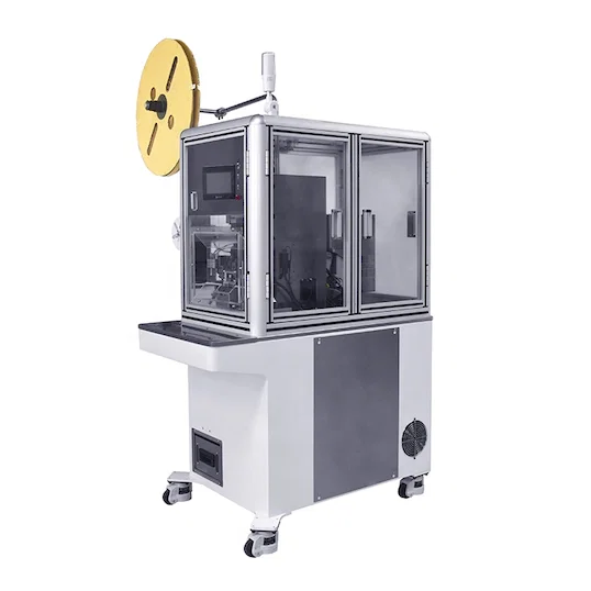 Mesin Pengupas, Pemasangan Segel, dan Krimping Kawat Semi-Otomatis WPM-5030